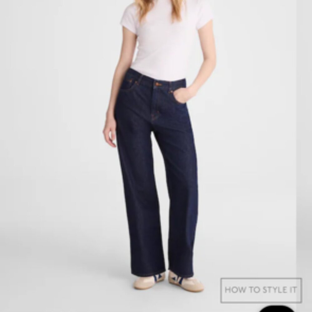 Madewell perfect vintage wide leg jean in airy wash